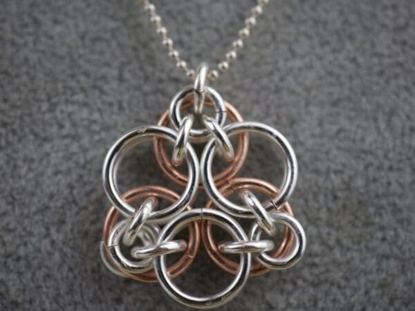 Acute Mandala Chain Maille Pendant and Ear ring Kit